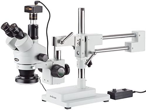 Trinocular Stereo Microscope with LED Ring Light