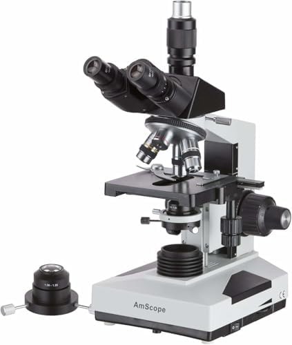 Brightfield darkfield trinocular halogen microscope