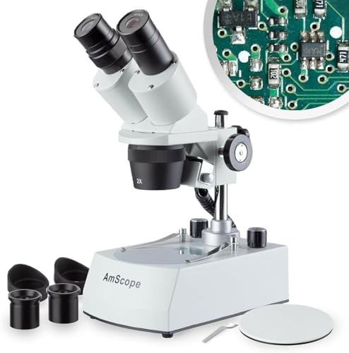 Forward mounted binocular stereo microscope led