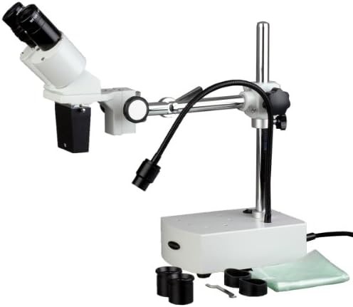 Professional binocular stereo microscope with boom arm
