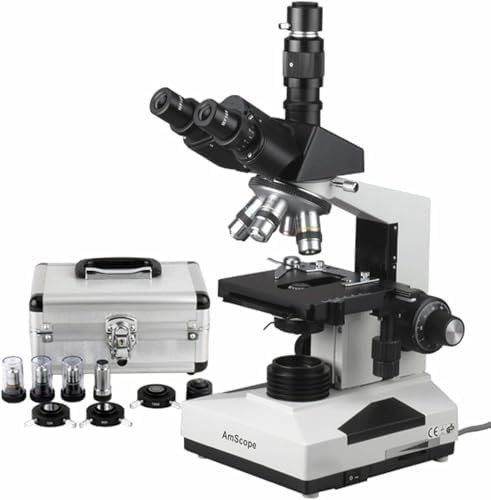 Compound trinocular microscope dual eyepiece system