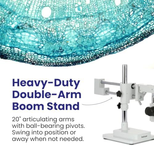 Professional trinocular stereo zoom microscope pillar — photo 4