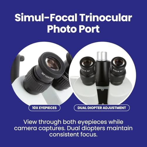 Professional trinocular stereo zoom microscope pillar — photo 5