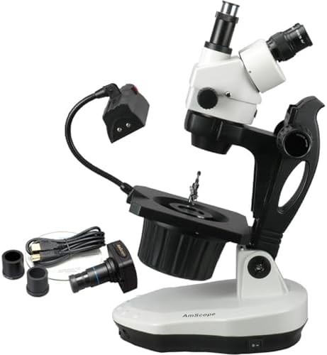 Digital gemology trinocular stereo zoom microscope