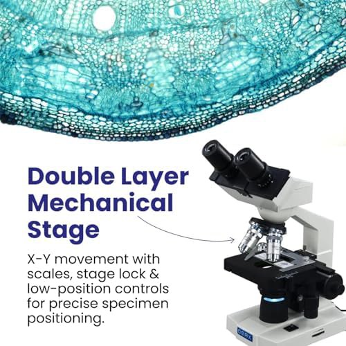Binocular compound microscope with slides kit — photo 4
