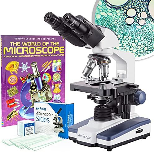 Black Binocular Compound Microscope with Mechanical Stage