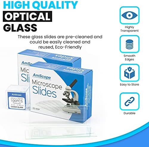 OMAX 2000X binocular compound LED microscope blank slides kit — photo 4