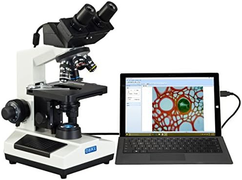 Digital biological microscope with 3MP camera