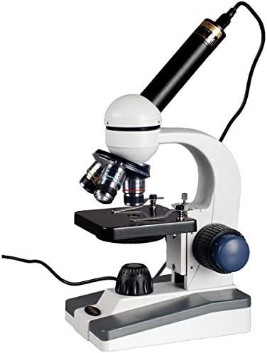 Full glass optics cordless monocular microscope