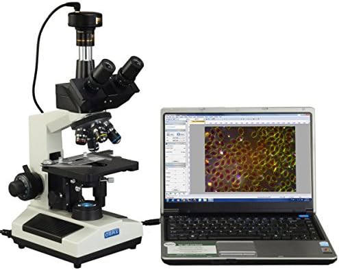 Oil darkfield trinocular microscope 9MP