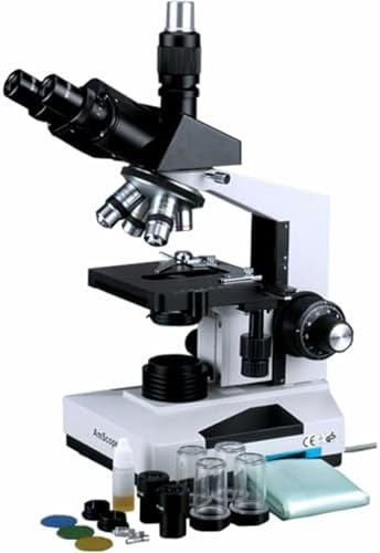 Trinocular Biological Compound Microscope with Metal Stand