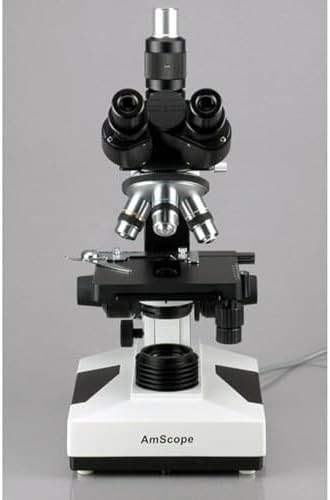 Trinocular Biological Compound Microscope with Metal Stand — photo 3