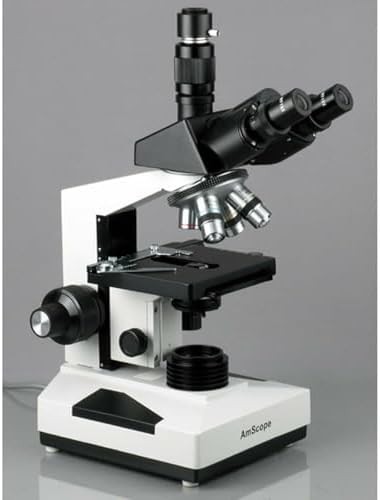 Trinocular Biological Compound Microscope with Metal Stand — photo 4