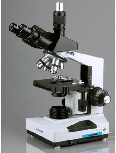 Trinocular Biological Compound Microscope with Metal Stand — photo 5