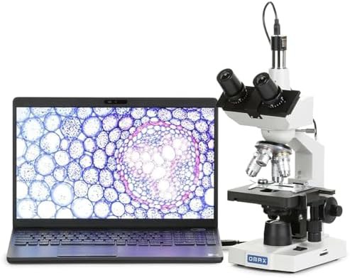 Digital trinocular lab microscope with USB