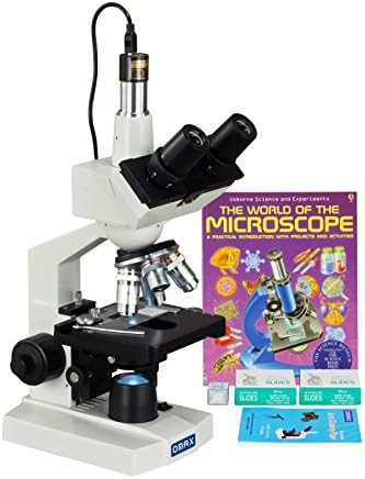 Digital trinocular microscope with LED illumination