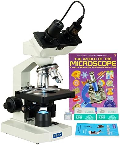 Digital binocular lab microscope with LED