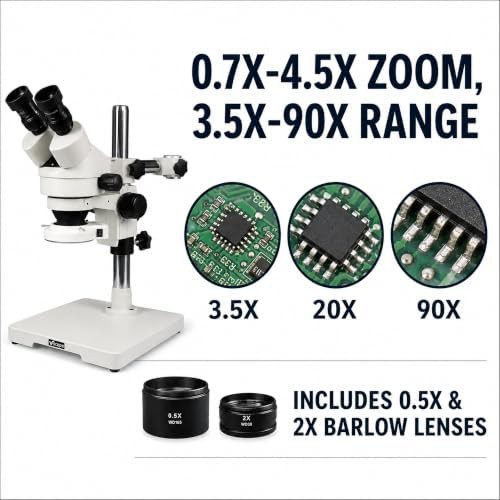 Binocular stereo zoom microscope with 144 LED light — photo 3
