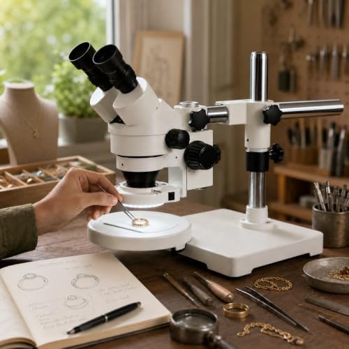 Binocular stereo zoom microscope with 144 LED light — photo 4