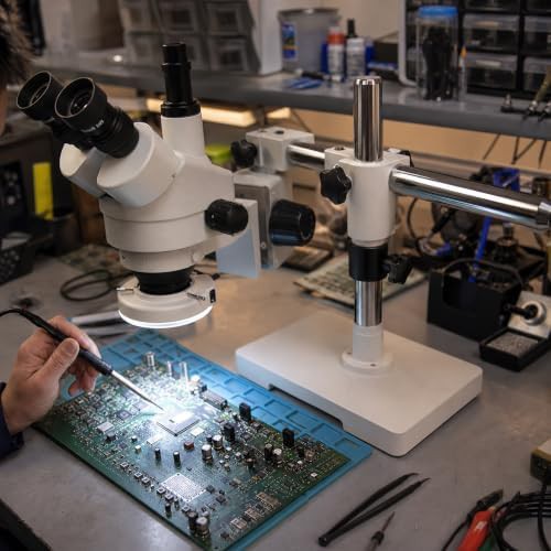Vision Scientific trinocular stereo zoom microscope 144 LED light — photo 4