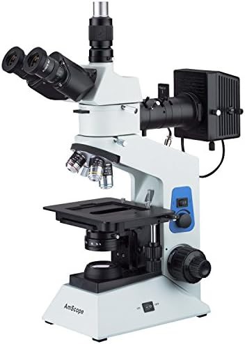 AmScope ME580T-PZ-2L-R 500X Trinocular Dual-Light Polarized
