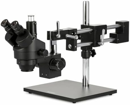 Stereo zoom microscope with black base 180x