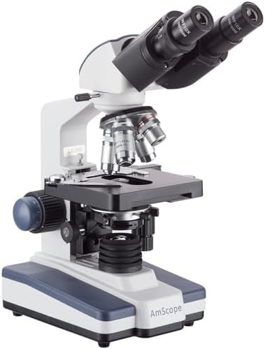 Lab binocular compound microscope 2500x LED