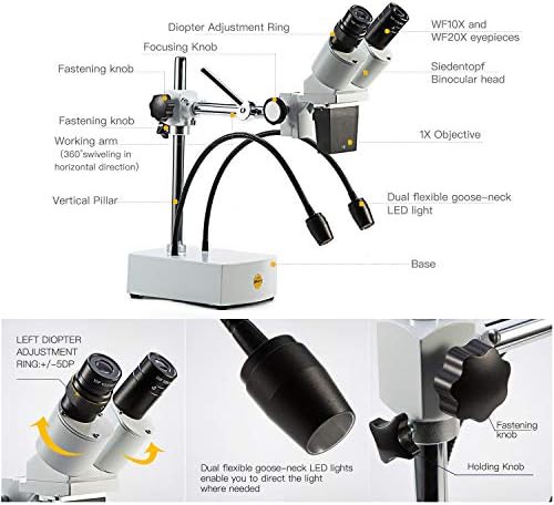 Professional Binocular Stereo Microscope with Boom Arm — photo 3