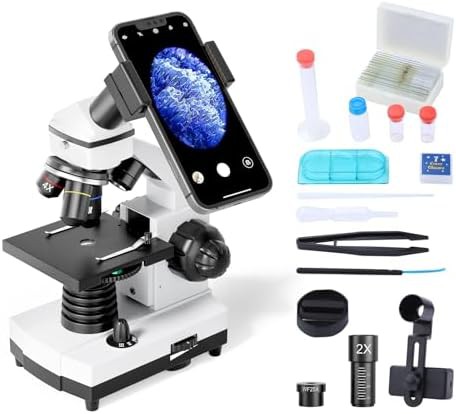 Biological Microscope with Backpack and Shutter