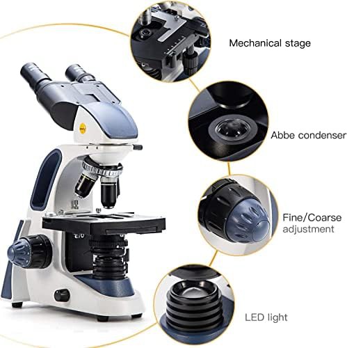 Binocular research microscope with mechanical stage — photo 5