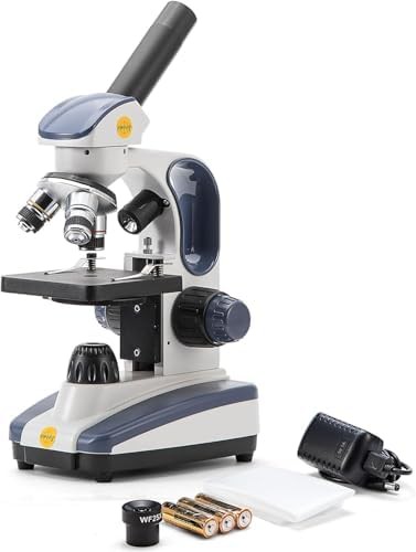 Cordless monocular student compound microscope 1000x