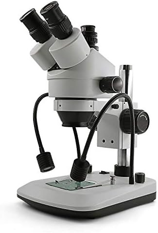 Trinocular stereo microscope with gooseneck LED