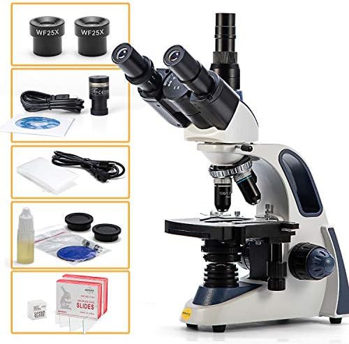 Trinocular microscope with 5MP camera and 100 slides — photo 4