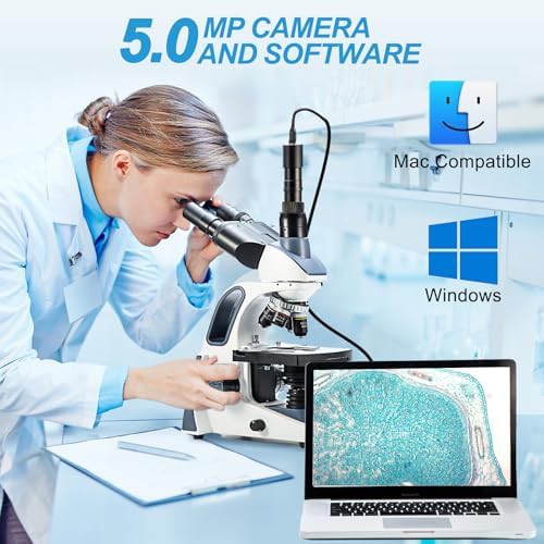 Trinocular microscope with 5MP camera and phone adapter — photo 5