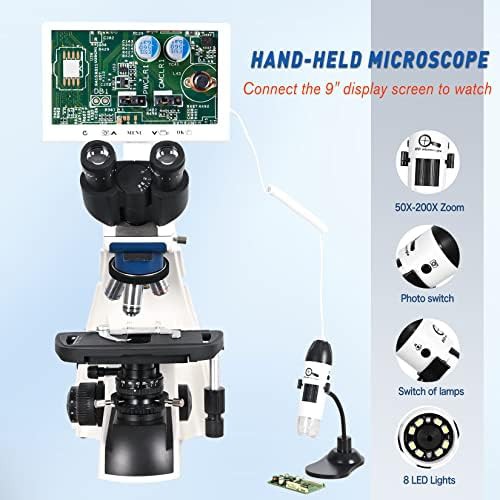 Trinocular digital microscope with screen — photo 4