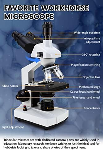 Trinocular compound microscope with 5mp camera — photo 3