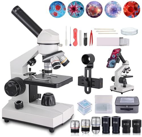 Biological monocular microscope with coaxial focus