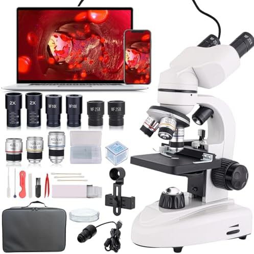 Binocular research grade microscope with mechanical stage