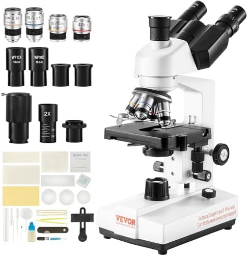 VEVOR Trinocular Compound Lab Microscope 5000X