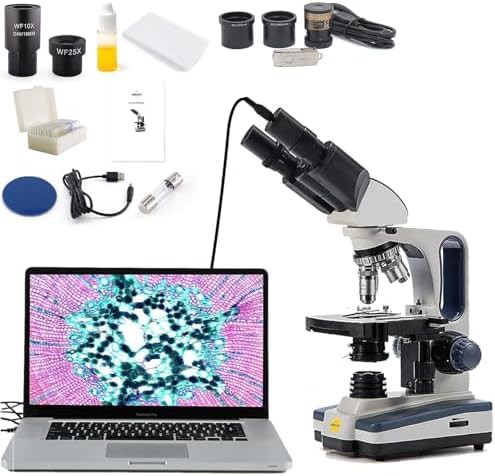 Digital binocular compound microscope with Siedentopf head