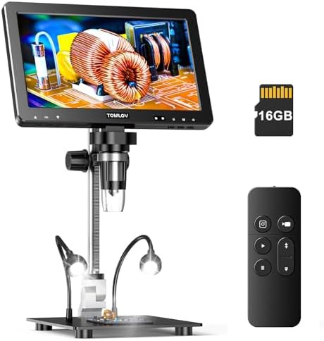 Large screen digital microscope with LED lights