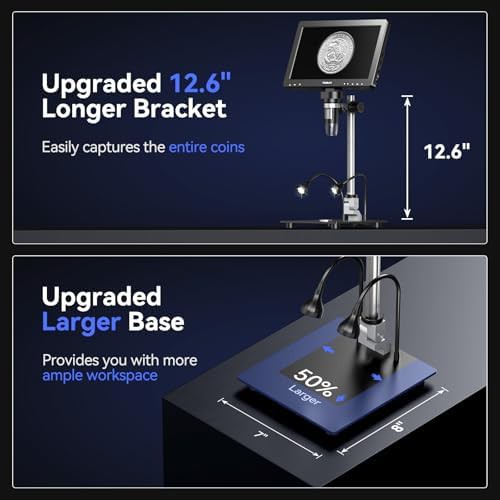 Large screen digital microscope with LED lights — photo 5