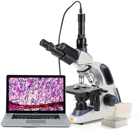Digital lab trinocular microscope with 3MP USB camera