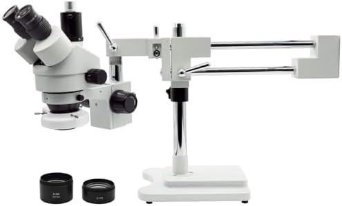 Trinocular boom arm stereo microscope