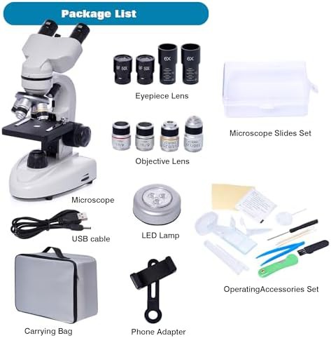 Binocular Compound Lab Microscope with 5000x Magnification — photo 3