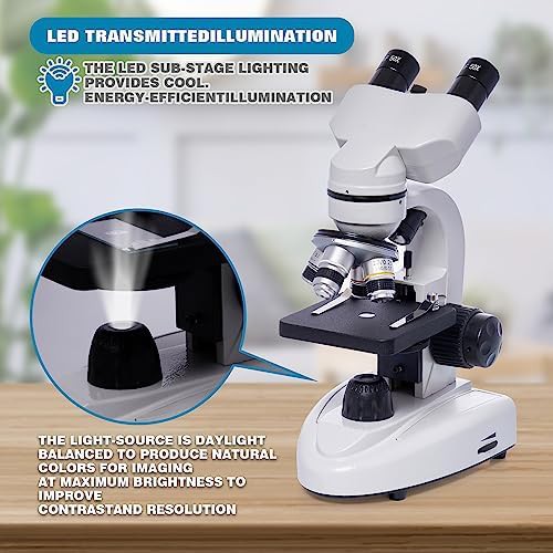 Binocular Compound Lab Microscope with 5000x Magnification — photo 5