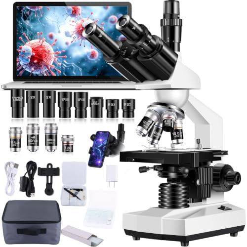 Trinocular mechanical stage laboratory microscope 5000x