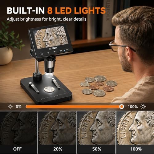 Digital coin microscope with LCD screen — photo 4