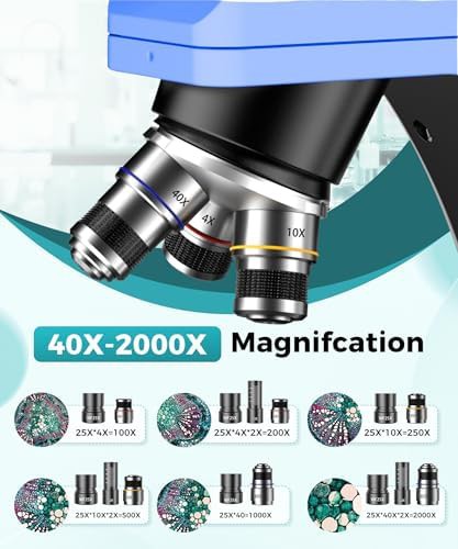 Blue Monocular Compound Microscope for Lab Teaching — photo 5