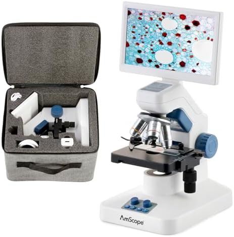 Digital Compound Microscope with 7-Inch LCD Screen